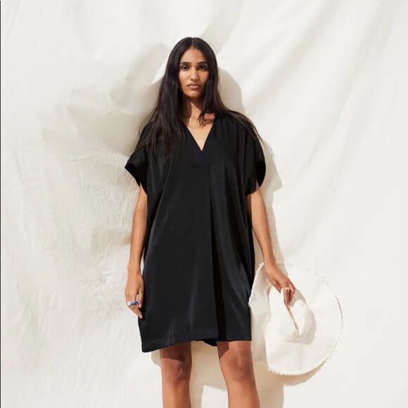 H&M Kaftan Dress Black New - Picture 4 of 7